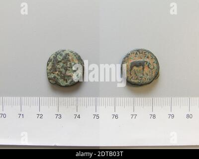 Menta: Apamea ad Orontes, moneta da Apamea ad Orontes, 180–120 a.C., rame, 9.11 g, 1:00, 20.1 mm, fabbricato in Apamea, greco, i secolo a.C., Numismatica Foto Stock