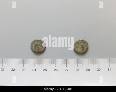 Governatore: Orode i, re di Partia, governò ca. 85–80 B.C., Zecca: Partia, moneta di Orode i, re di Partia da Partia, 80–75 a.C., rame, 1.88 g, 12:00, 13.9 mm, fabbricato in Partia, Parthiano, i secolo a.C., Numismatica Foto Stock