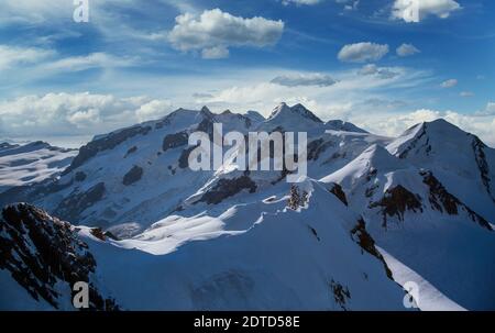 Svizzera, Massiccio del Monte Rosa, veduta aerea del Massiccio del Monte Rosa Foto Stock