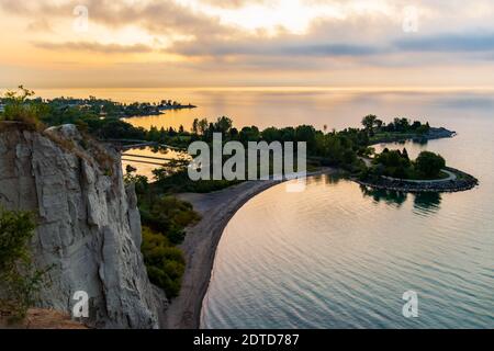 Bluffers Marina Park Scarborough Toronto Ontario Canada al mattino presto alba estate Foto Stock