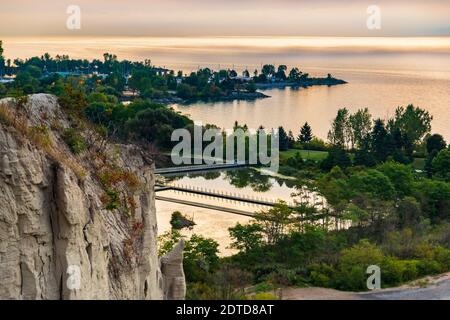 Bluffers Marina Park Scarborough Toronto Ontario Canada al mattino presto alba estate Foto Stock