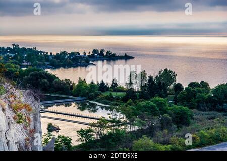 Bluffers Marina Park Scarborough Toronto Ontario Canada al mattino presto alba estate Foto Stock