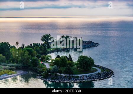 Bluffers Marina Park Scarborough Toronto Ontario Canada al mattino presto alba estate Foto Stock