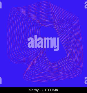 Immagine di sfondo astratta con motivo a punti ondulato. Illustrazione Vettoriale