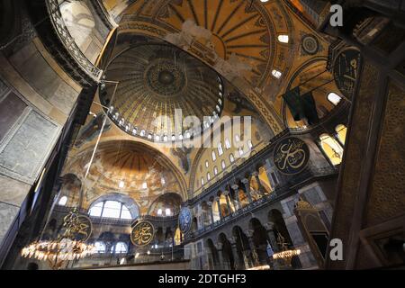 Moschea di Santa Sofia a Sultanahmet, Istanbul, Turchia Foto Stock