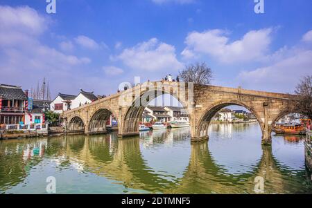 Cina, vicino a Shanghai City, Zujiajiao Village, Foto Stock