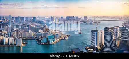 Giappone, Tokyo City, Minato Ku, Tokyo Bay Foto Stock