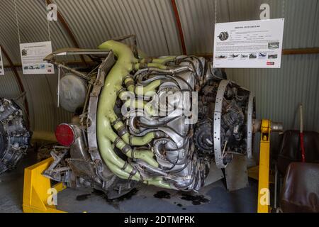 Un motore Bristol Centaurus 661, Bristol Engine Company, Engine Building, Newark Air Museum, vicino Newark-on-Trent, Nottinghamshire, Regno Unito. Foto Stock