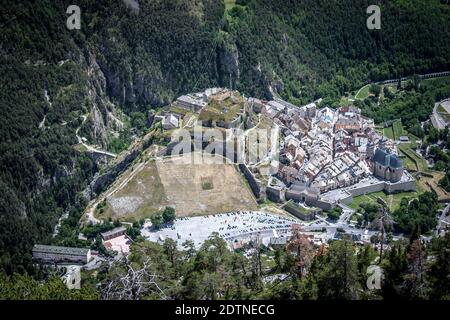 Briancon (Francia sud-orientale): Panoramica della città fortificata Foto Stock