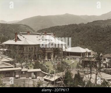 Fotografia d'annata del XIX secolo - Fujiya Hotel, Miyanoshita, Giappone, Fotografia del 1880 circa dello studio Kimbei. Foto Stock