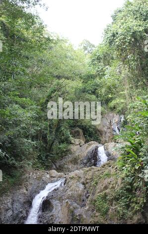 Un colpo delle cascate di Argyle nei Caraibi, Roxborough, Trinidad & Tobago Foto Stock