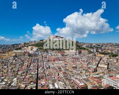 Veduta aerea della Certosa di San Martino, Napoli, Campania, Italia Foto Stock