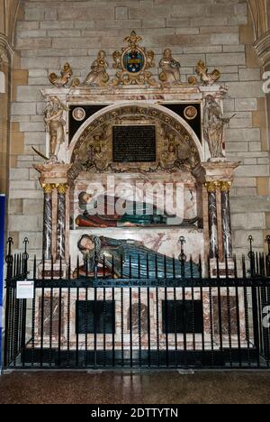 Cattedrale di Truro. Una tomba. Foto Stock