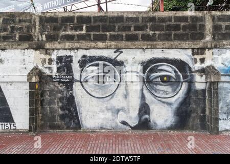 John Lennon Street Mural art a Bacolod City, Filippine Foto Stock