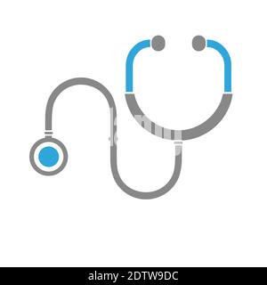 Stetoscopio vettore salute cura medico logo medico. Illustrazione Vettoriale