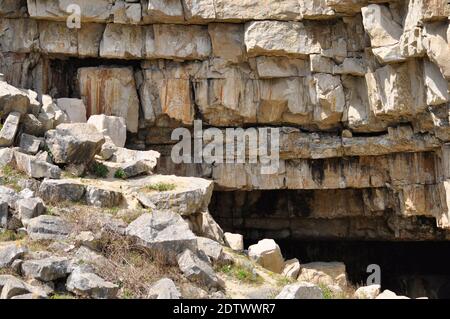 Cava di Winspit, una cava dismessa vicino a Worth Matravers sulla costa jurrasica del Dorset UK Foto Stock