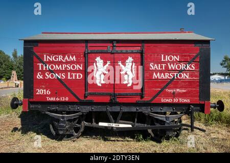 Ex Salt Van, Lion Salt Works Museum, Northwich, Cheshire, Inghilterra, Regno Unito Foto Stock