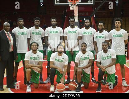 Squadra nazionale di pallacanestro della Nigeria. Coppa del mondo di pallacanestro FIBA Cina 2019. Primo turno Foto Stock