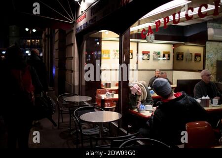 Un caffè nel West End di Londra Foto Stock