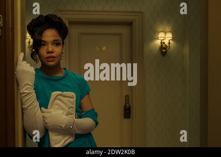 DATA DI USCITA: 23 dicembre 2020 TITOLO: Sylvia's Love STUDIO: Amazon Studios REGISTA: Eugene Ashe TRAMA: Una donna che lavora nel negozio di dischi di suo padre ad Harlem alla fine degli anni '50 incontra un aspirante sassofono giocatore. CON LA STELLA: TESSA THOMPSON come Sylvie Parker. (Immagine di credito: © Amazon Studios/immagini di intrattenimento) Foto Stock