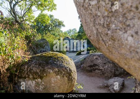 Santuario preistorico di roccia Beglik Tash in Bulgaria utilizzato dal Tribù traciane nell'età del ferro Foto Stock