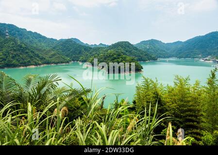 Shihmen Reservoir a Fuxing o Daxi District, Taoyuan, Fuxing, Taiwan Foto Stock