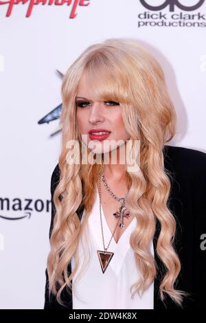 Orianthi partecipa al 6° Revolver Golden Gods Award Show al Club Nokia di Los Angeles, California, USA, il 23 aprile 2014. Foto di Julian da Costa/ABACAPRESS.COM Foto Stock