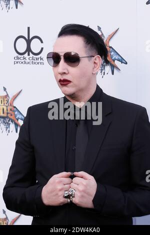 Marilyn Manson partecipa al Sesto annuale Revolver Golden Gods Award Show al Club Nokia di Los Angeles, CA, USA, il 23 aprile 2014. Foto di Julian da Costa/ABACAPRESS.COM Foto Stock