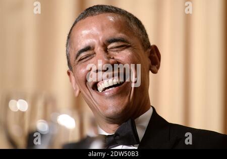 Il presidente DEGLI STATI UNITI Barack Obama partecipa all'annuale gala dell'Associazione dei corrispondenti della Casa Bianca all'hotel Washington Hilton il 3 maggio 2014 a Washington, DC. Foto di Olivier Douliery/ABACAPRESS.COM Foto Stock