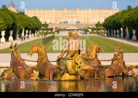 Atmosfera allo Chateau de Versailles durante la Nuit Europeenne des Musees (Notte europea dei Musei), il 17 maggio 2014, a Versailles, vicino a Parigi, Francia. Foto di Romain boe/ABACAPRESS.COM Foto Stock