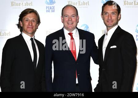 Jeremy Gilley, fondatore dell'organizzazione no-profit 'Peace One Day', il principe Alberto di Monaco e Jude Law, partecipa al 'Peace One Day Monaco Gala' tenutosi nella Salle des Etoiles allo Sporting Monte-Carlo di Monte-Carlo, Monaco, il 22 maggio 2014. L’evento benefico è a favore del lavoro educativo di un giorno per la Pace nella Repubblica Democratica del Congo e nella regione dei grandi Laghi in Africa. Foto di Nicolas Gouhier/ABACAPRESS.COM Foto Stock