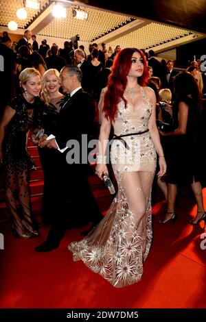 La cantante e attrice libanese Haifa Wehbe ha visto arrivare per la proiezione del film 'Leviathan' al Settimo Festival del Cinema di Cannes, Francia, il 23 maggio 2014. Foto di Ammar Abd Rabbo/ABACAPRESS.COM Foto Stock