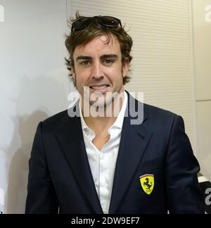 Fernando Alonso viene raffigurato durante la gara 24 H a Sarthe, in Francia, il 14 giugno 2014. Alonso è sotto contratto con la Ferrari fino al 2016. La 24 ore di le Mans è la più antica gara di auto sportive attiva al mondo nelle corse endurance, che si tiene ogni anno dal 1923 vicino alla città di le Mans, in Francia, ed è considerata una delle gare automobilistiche più prestigiose del mondo. Foto di Guy Durand/ABACAPRESS.CO Foto Stock