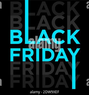 Vettore con lettere blu per il Black Friday Illustrazione Vettoriale