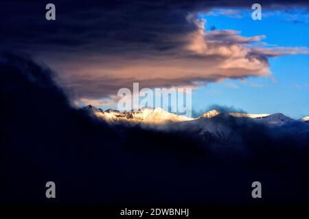 Monte Altai Tavan Bogd Foto Stock