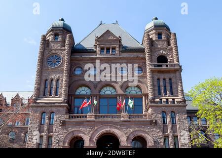 Edificio legislativo dell'Ontario presso il Queen's Park, Toronto, Canada Foto Stock