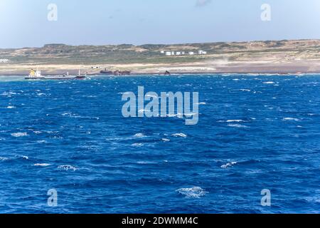 Iwo Jima che si trova a sud delle Isole Bonin. Insieme ad altre isole, formano l'arcipelago di Ogasawara, in Giappone Foto Stock