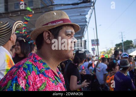 BARRANQUILLA, COLOMBIA - 20 dicembre 2020: La gente gode il carnevale di Barranquilla Foto Stock