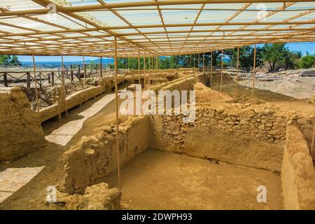 Grosseto, Italia - 4 settembre 2020. Rovine etrusche di Roselle o Rusellae, antica città etrusca e romana della Toscana Foto Stock