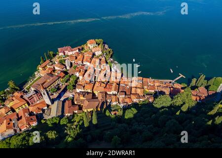 Varenna, Lago di Como (IT), Vista aerea Foto Stock
