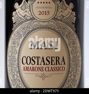 Masi Costasera Amarone della Valpolicella Classico bottiglia di vino closeup Foto Stock