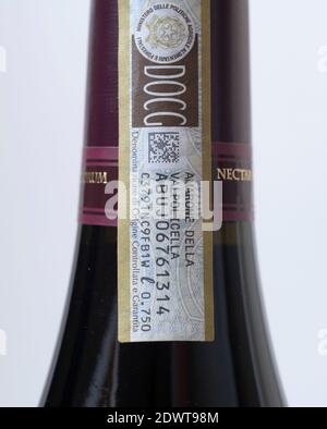 Masi Costasera Amarone della Valpolicella Classico bottiglia vino DOCG Designazione di etichetta di origine closeup Foto Stock