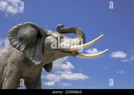 Jumbo la Statua dell'Elefante il P.T. Barnum Circus Elephant che è stato colpito da UN treno e morì a St Thomas Ontario Canada Foto Stock