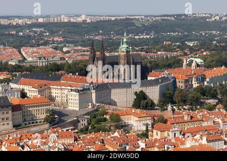 Blick auf die Prager Burg, Hradschin, Prag, Tschechien Foto Stock