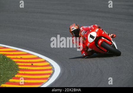 Max Biaggi (ITA), Honda NSR, 1997 GP d'Italia 250, Mugello Foto Stock