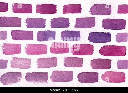 Sfondo astratto disegnato a mano con acquerello. Macchie lilla viola sfondo acquerello. Foto Stock