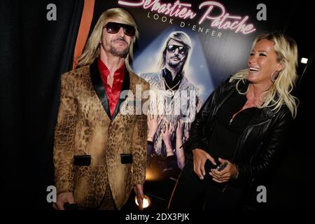 Sebastien Patoche (Cartman) e Ophelie Winter partecipano alla mostra di Sebastien Patoche e a una festa per festeggiare il compleanno di Tefa che si è tenuto al 'Theatre du Renard' di Parigi, in Francia, il 1° luglio 2014. Foto di Jerome Domine/ABACAPRESS.COM Foto Stock