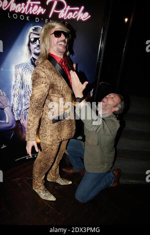 Jean-Michel Maire e Sebastien Patoche (Cartman) partecipano alla mostra di Sebastien Patoche e a una festa per festeggiare il compleanno di Tefa che si è tenuto al 'Theatre du Renard' di Parigi, Francia, il 1 luglio 2014. Foto di Jerome Domine/ABACAPRESS.COM Foto Stock
