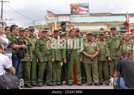 Eroi cubani durante la 'Caravana de la Victoria', Santa Clara, Cuba-6 gennaio 2019 Foto Stock