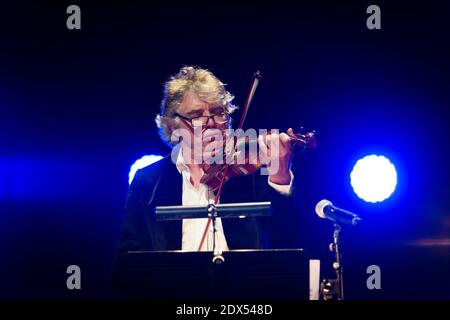 Richard Galliano, Bireli Lagrene e Didier Lockwood si esibisce in concerto al Montreux Jazz Festival, Svizzera, il 18 luglio 2014. Foto di Loona/ABACAPRESS.COM Foto Stock